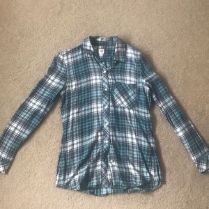 Plaid button down shirt